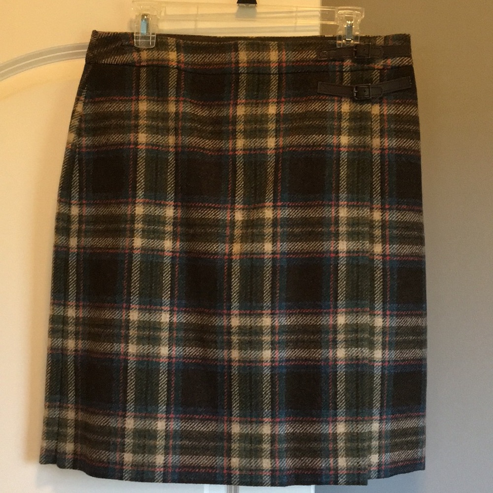 Boden British Tweed by MOON Plaid Skirt 10L